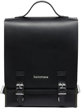 Dr. Martens Leather Large Box Backpack, Black Kiev