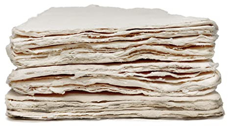 Artway Indigo - A5 Baumwoll-Rag-Papier - 100% Baumwolle/Handgemacht - 500gsm Mittlere Textur - A5 (25 Blätter), Weiß