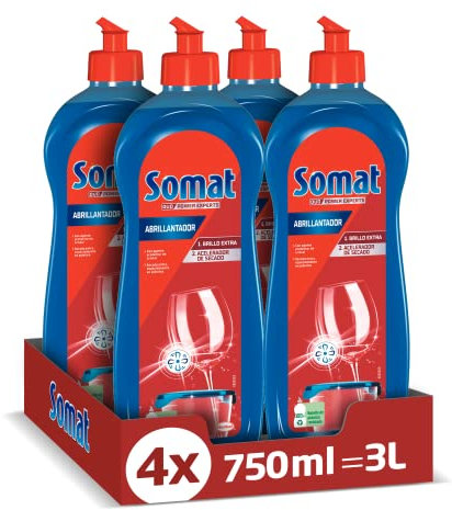 Somat Duo Power Experts Abrillantador para lavavajillas máquina 750 ml - Pack de 4 unidades