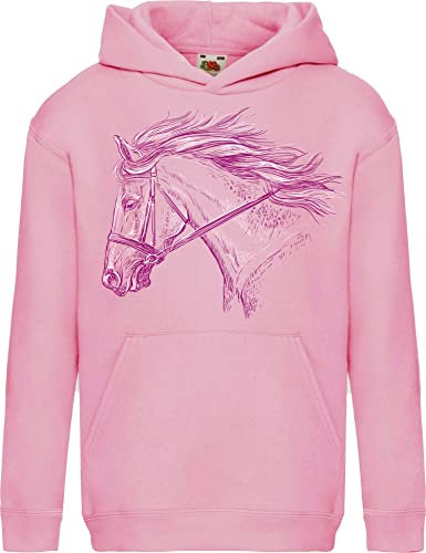Baddery Pferde Pullover Mädchen - My Horse - Kinder Hoodie Pferd Geschenk - Reitsport Bekleidung (152)
