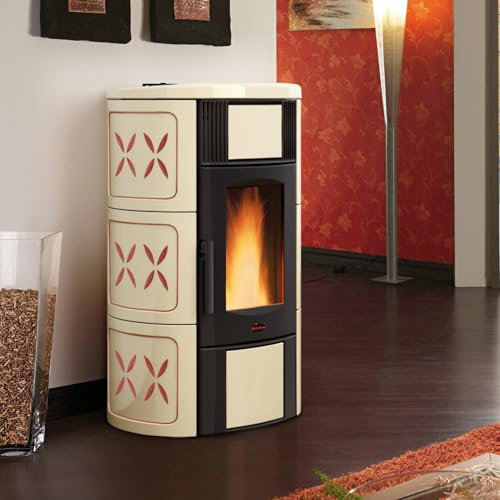 Extraflame 1286503 Iside Idro H15 Wasserführender Pelletofen Majolika Amethyst/A+