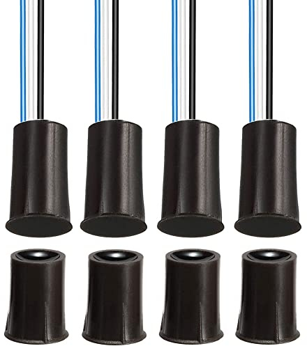 Gebildet 4pcs Cableado de Interruptor Magnético Negro NO/NC Sensor de Puerta Empotrado Ventana Oculta Contacto Interruptor de Lengüeta para Control de Acceso Reemplazo del Sistema de Alarma