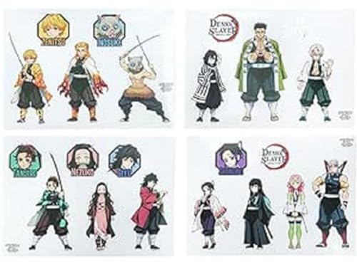 Demon Slayer Gadget Details - Offiziell Lizenziertes Merchandise, personalisiere Deine Technik mit Anime-Stickern - 22 wasserfeste und abnehmbare Aufkleber