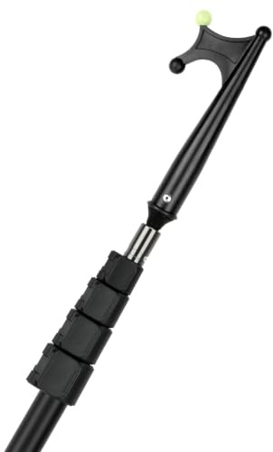 SAN LIKE Bicheros para Barcos, Gancho para Barco Telescópico Varilla, Accesorios Bichero Telescópico Ganchos con Cuentas Luminosas, Ligeros y Duraderos Boat Hook de Aluminio para Atraque Ferroso 3,6M
