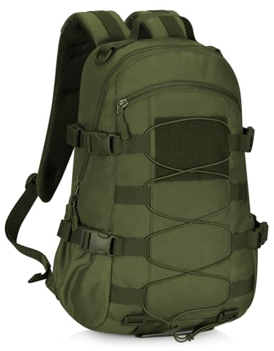 HUNTVP 25L taktisk ryggsäck 1000D nylon ryggsäck herr sport fjädrar anfall ryggsäckar för män vandring resor vandring utomhus camping, Grön