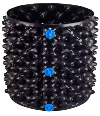 POSH AIR Atmungsaktiver Pflanztopf mit profilierten Wänden | Fördert gesundes Wurzelwachstum | Ideal für Haus und Garten | Farbe: Schwarz oder Weiß (Schwarz, 19,5L)