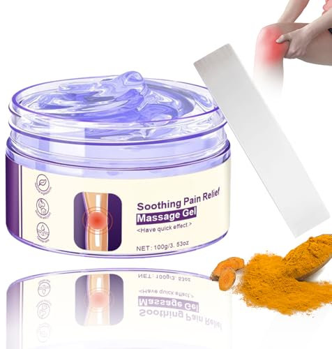 Joint P/ain Re/LIEF Gel Purple Soothing Massage Gel for Joint Activities Throughout The Body, with Emu Oil & Turmeric, Effective Soothes Knees, Hands, Neck, Lumbar, and Feet, 100g