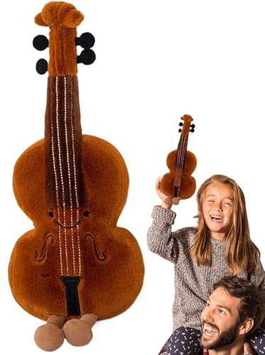 Generico Bambole Peluche - Morbido Peluche a Forma di Chitarra, Violino e Pipa,Regali Soffici per Bambini, Compleanno e Natale, Peluche Decorativi per Soggiorno e Camera da Letto