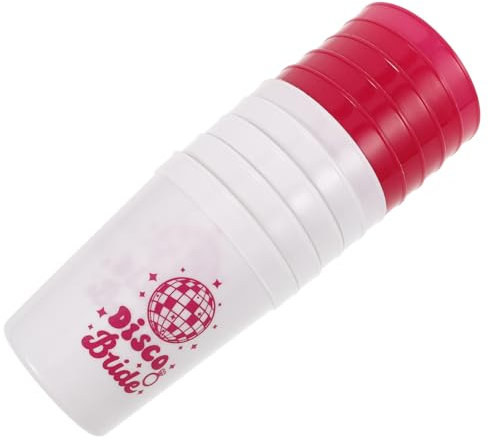 TOPPERFUN 10pcs Disco Themed Plastic Cups for Parties Reusable Juice Cups Unbreakable Beverage Drinkware for Weddings Dances and Beach Events Multi Use Party Accessory