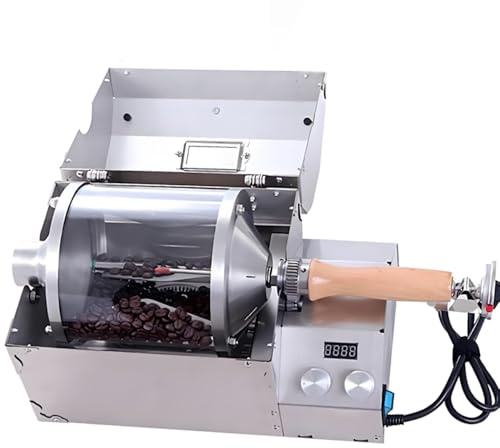 Automatic Coffee Roaster Machine with Adjustable Temperature 100-300℃ & Speed 10-60 RPM, Perfect for Roasting Coffee Beans, Dried Fruits, and Popcorn