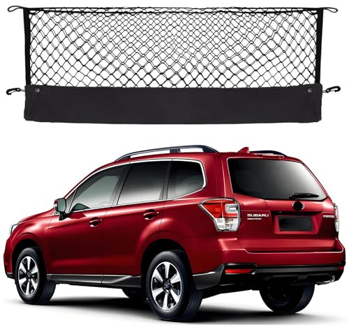 Envelope Style Cargo Net Compatible with Subaru Forester SK 2026 2025 2024 2023 2022 2021 2020 2019 2018 2017 2016 2015 2014 2013 2012 2011 2010 2009 2008-1998 Trunk Car Rear Tailgate Touring Netting