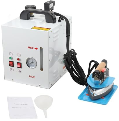 YCNLYSSR Plancha de Vapor eléctrica Industrial, Caldera de 1600 W, vaporizador de 900 W, Temperatura Ajustable, depósito de Vapor de 4 L, con indicador Visual de presión y Nivel de Agua.