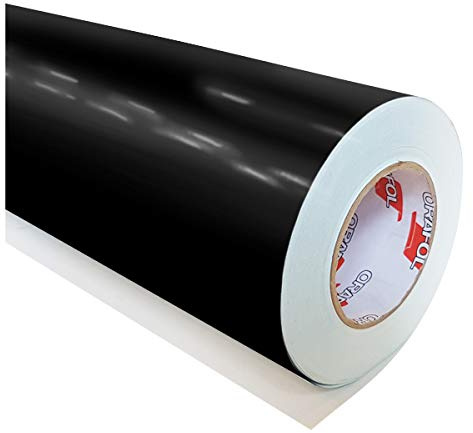 Klebefolie 621 - Farbnummer Set 070 - Schwarz 5m x 63 - Möbelfolie - Plotterfolie - Selbstklebend (Klebefolien Set inkl. weichem Filzkantenrakel)