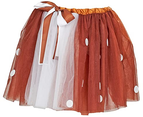 Reh Rentier Petticoat Tutu Rock - Braun - Romantischer Rock zum Kostüm Fasching Weihnachten Cosplay Animé Fotoshooting