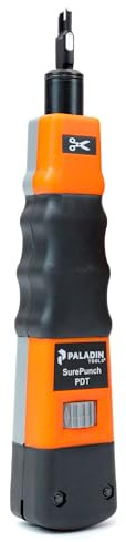 SurePunch PDT PA3571 Impact Punch Down Tool Cat6 with 66/110 Blade - 66 110 Punchdown Tool - Professional Grade, USA QC