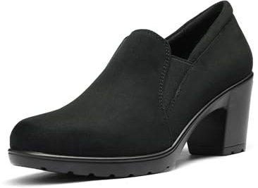 DREAM PAIRS Womens Mid Block Heels Ladies Sandals Slip-on Smart Work Office Dress Court Shoes DPU214-W