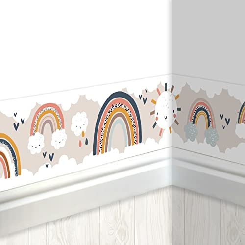 Papierdrachen Bordo per bambini e bambine - Arcobaleno | Decorazione murale per la camera dei bambini - Set 6