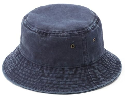 KeepSa Sombrero de Pescador de Mezclilla Color sólido Verano Gorras para el Sol Hombre/Mujer 100% Algodón Plegable Cubo Pescador Sombrero Retro para Verano Playa de Arena Vivac Dar un Paseo