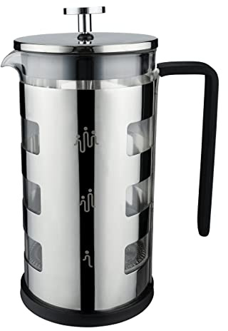 Café Olé Cafetera Amico, 1 Litro, Prensa Francesa, Acero Inoxidable, FM-10C