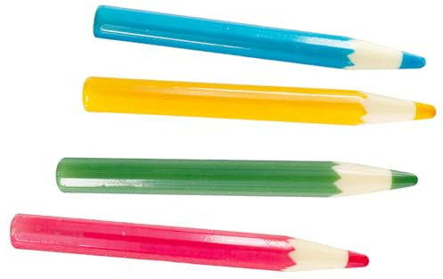 Günthart | 132 Stück Farbstifte in 3D Form | aus weißer Schokolade | passend zur Tischdekoration oder auch zum Naschen | geeignet für den Schulanfang