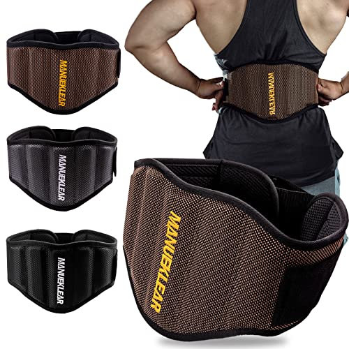 Manueklear Gewichthebergürtel für Männer und Frauen – 19,1 cm – Bodybuilding-Fitness-Rückenstütze für Cross-Training, Kniebeugen, Ausfallschritte