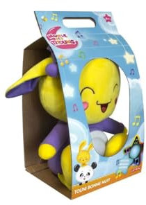 Lansay - Le Monde des TITOUNIS - Touni Bonne Nuit - Peluche Veilleuse 15920V - Douce Et Apaisante - Adaptée Aux Tout-Petits - Accessoire pour Le Sommeil des Enfants - Couleur Bourgogne