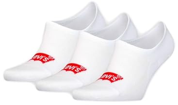 Levi's Unisex Footie Socks, White, 35/38