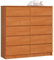 AKORD | Cassettiera K-120 con 10 (2 x 5) Cassetti | Moderna Mobiletto per Soggiorno Sala da Pranzo Camera da Letto Corridoio Bagno | Armadio Cameretta | 120x121x40 cm | Peso 70kg | Ontano