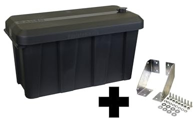 Deichselbox Daken Blackit Lite, Werkzeugkasten, Gurtkiste, Anhängerbox, Staukiste, Daken B24-1 + Montagesatz WH19-19-7, Edelstahlhaus GmbH