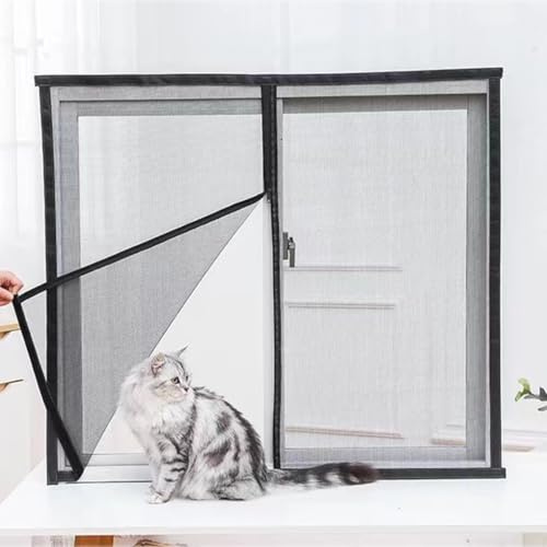 Moustiquaire de Fenêtre de Sécurité pour Chat de Taille Personnalisée | Filet de protection contre les animaux domestiques, moustiquaire et insectes, moustiquaire en maille