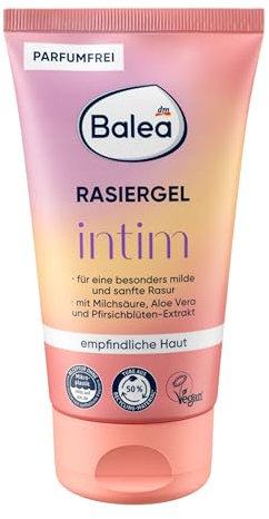 Balea Rasiergel intim, 150 ml, Für eine besonders milde und sanfte Rasur, Für die empfindliche Haut im äußeren Intimbereich
