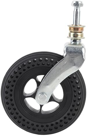 Roues pivotantes, 6 pouces Capacité de 75KG Caoutchouc TPE Roulettes pivotantes robustes Texture antidérapante Universel Facile à installer Roue pour tondeuse à gazon