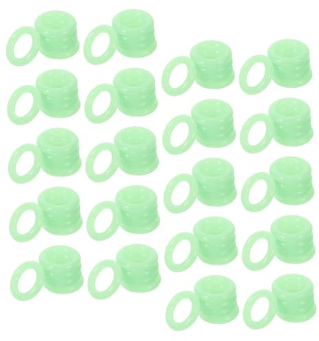 EXHUMKY 150Stücke Leuchtende Zeltheringe aus Silikon für Camping Fluoreszierende Nachtzelt-Ringe Langlebige und Tragbare Zeltnägel für Outdoor-aktivitäten Camping Zubehör für Sicheres Zelten