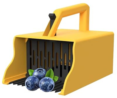 Recolector de bayas, peine de rastrillo de arándanos con mango de plástico para cosecha de frutas, recolección de frambuesas, moras, arándanos y grosellas