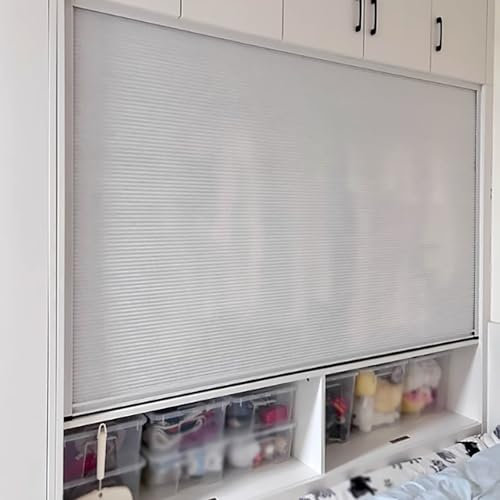MLYAYE Persianas para armarios Puertas de Armario Plegables de tamaño Personalizado para pequeños ahorros, 40 cm, 50 60 70 80 90 100 120 cm de Ancho, Puerta de acordeón Temporal con Panel(55 x 60 cm)
