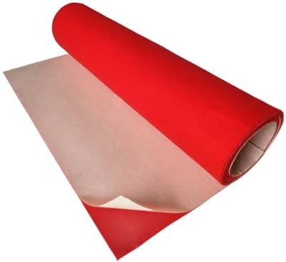 TAPHICEROS Selbstklebend Filzstoff, Rot, 50cm x 150cm, Nadelfilz Superflex,Bespannstoff aus Filz,Meterware,Innenraumverkleidung Bezugsstoff Bastefilz für DIY Auto Box Liner
