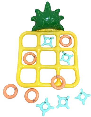 Anneau de Piscine Gonflable – Tapis de Jeu Flottant, Planche de Sports Nautiques | Jeu de Lancer interactif pour la Famille et Les Amis Lors de fêtes sur la Plage, compétitions de Jardin et Jeux