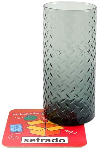 sefrado Bundle 1 x Cola Glas Midnight McDonalds Österreich 2025 - Sammel Gläser - Bunt - mit exclusivem Untersetzer