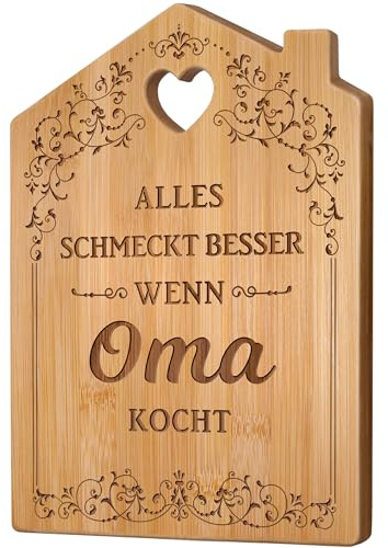 Oma Geschenk - Bambus Schneidebrett, Geschenke für Oma zum Geburtstag, Muttertag oder Weihnachten, Beste Oma Geschenk, Geburtstagsgeschenk, Weihnachtsgeschenke