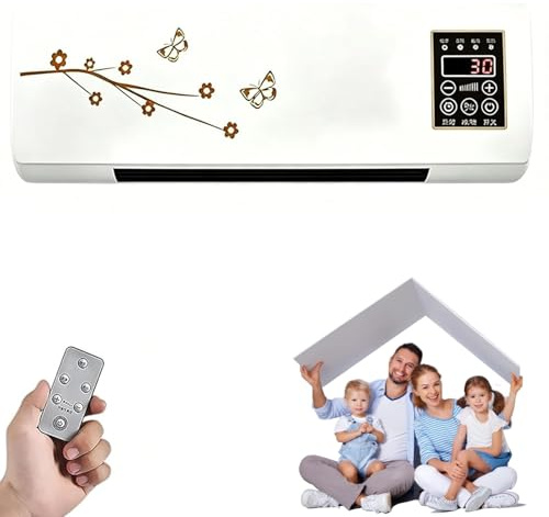 Epicooler Mini AC, 30 Sec Rapid Cool & Heat Wall Mount Unit, Ultra Quiet Personal Cooling Fan with Remote Timer, Energy Efficient Portable Air Conditioner for Bedroom Office Home, White