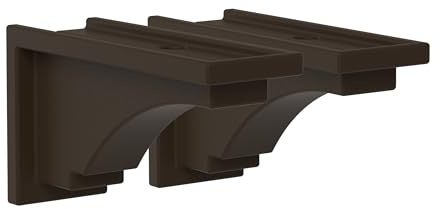 Mayne Fairfield Decorative Brackets (2-Pack) Compatible with Mayne Fairfield & Cape Cod Window Boxes Only – Classic Outdoor Accent for Window Box Support - Espresso