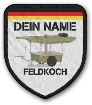 Patch Feldkoch mit deinem Namen personalisiert Bundeswehr Koch Küchenbulle#24639