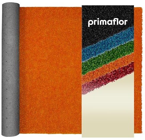Primaflor Kunstrasen Wellness | Orange 200 x 100 cm | 2,00 m oder 4,00 m breit | 12 mm | wetterfest | robuster Rasenteppich | Outdoor-Bodenbelag für Sport und als Bootsdeckbelag