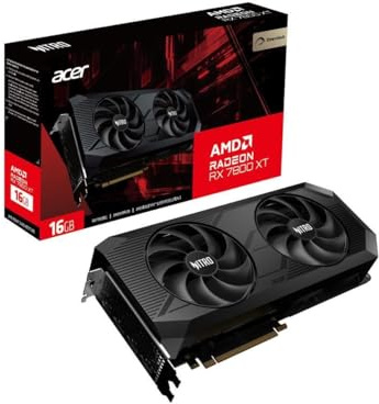 ACER Nitro AMD Radeon™ RX 7800 XT OC - 16GB VRAM GDDR6, HDMI, 3X DP - PCIe 4.0 - Doppia Ventola - Nero - Scheda Grafica