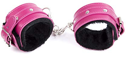 Canarea Handschellen Fußfesseln Geschirr Sex sm Erotik Leder Plüsch Bondage Bettfesseln Sex Toys,Handfessel Fußfesseln SM Fetisch Slave Cosplay sexspielzeug für Anfänger und Paare Rosa (Fuß)