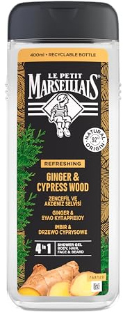 Le Petit Marseillais duschgel för män ingefära och träd cypress 400 ml