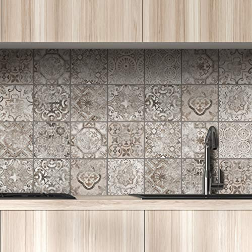 32 Stück Fliesenaufkleber – Dekorative Fliesen selbstklebend für Bad und Küche – Design Decals T1015-S0ST