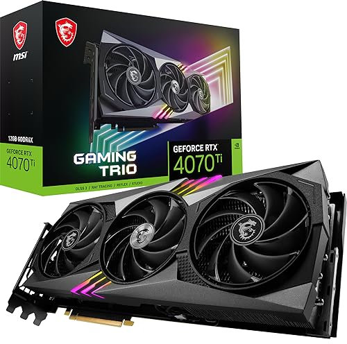 MSI GeForce RTX 4070 Ti GAMING TRIO 12GB - Scheda Grafica Nvidia GeForce RTX 4070 Ti Gaming Trio 12GB