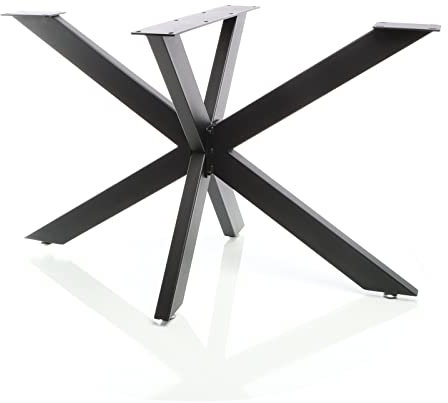 XPOtool Tischbeine aus Stahl Spidergestell 71x68x120cm in Schwarz Tischkufen Tischgestell Tischuntergestell mit Spider-Profil
