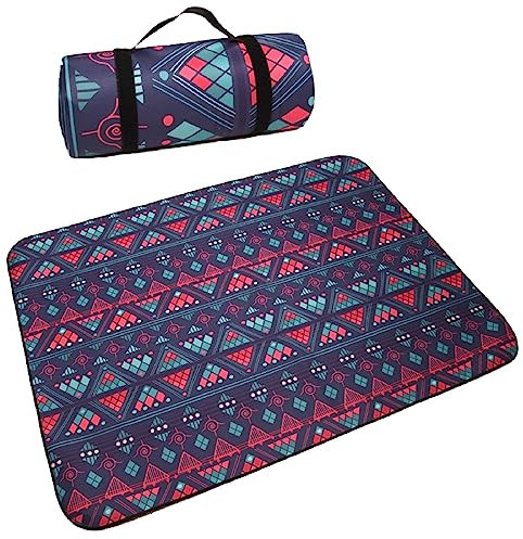 EUPXRHY XXL Picknickdecke Wasserdicht, Tragbare Picknick Decke Outdoor, Picknickdecke Alubeschichtet Isoliert Waschbar, Dicke Picknickdecke Gepolstert für Camping, Picknick, Wandern, BBQ,A,200x300cm